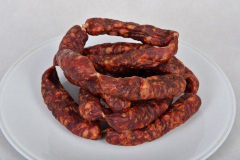 Kiełbasa typu CHORIZZO, pikantna dojrzewająca 500g Kiełbasa typu CHORIZZO, pikantna dojrzewająca 500g