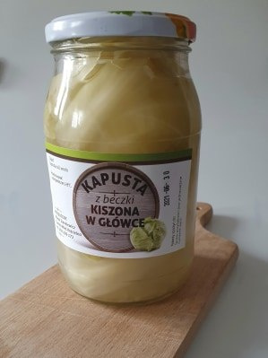 Kapusta w główce kiszona 4 liście 1l Kapusta w główce kiszona 4 liście 1l