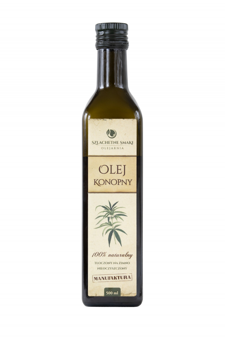 Olej konopny tłoczony na zimno 250 ml Olej konopny tłoczony na zimno 250 ml