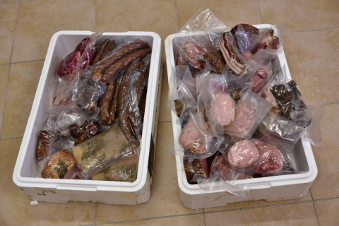 Kiszka ziemniaczana ze skwarkami i mięsem 500g Kiszka ziemniaczana ze skwarkami i mięsem 500g